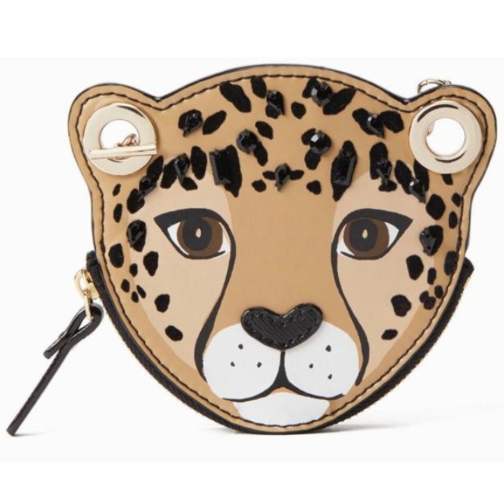 kate spade ♠︎ run wild leopard coin purse